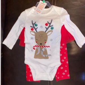 Carter’s Christmas Reindeer (3-piece set) NWT